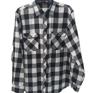 Black and White Checkered Men's Shirt
